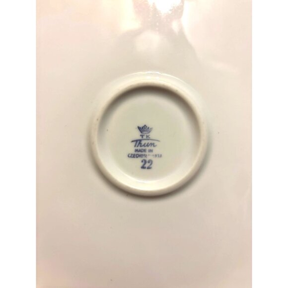 Thun Vtg Czech 12” Chop Plate Basket Weave Floral Gold Tradition Discontinued 22 - Picture 5 of 7